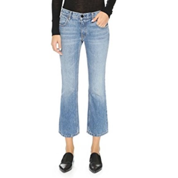 Alexander Wang Denim - Alexander Wang 100% Cotton Medium Wash Low Rise Ankle Crop Kick Flare Jean 27 6